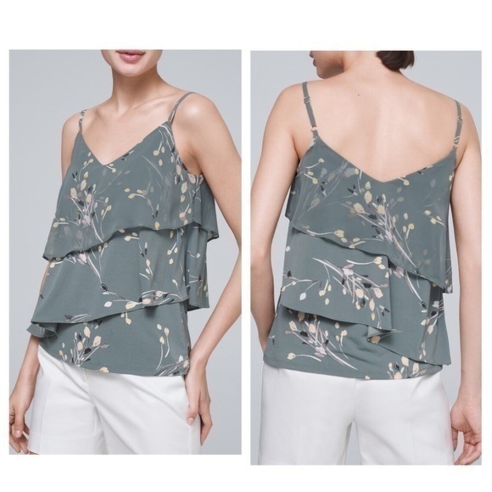 WHBM Chiffon-Detail Tiered Camisole W13